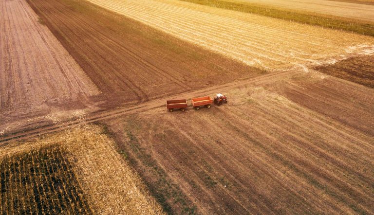 Aerial View Of Agricultural Tractor In The Field 2022 02 01 23 40 11 Utc